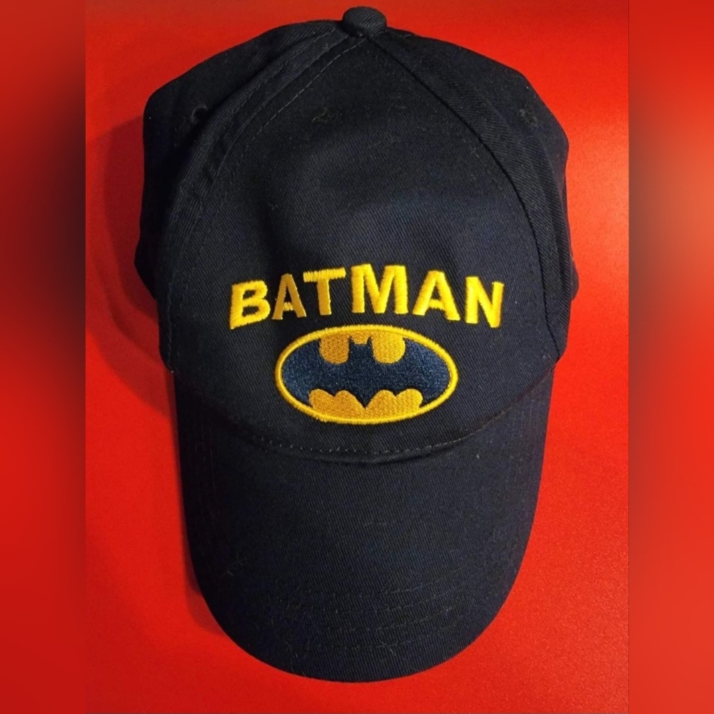 DC Comics Batman Adjustible Toddler Ball or Baseball Cap Black and Yellow